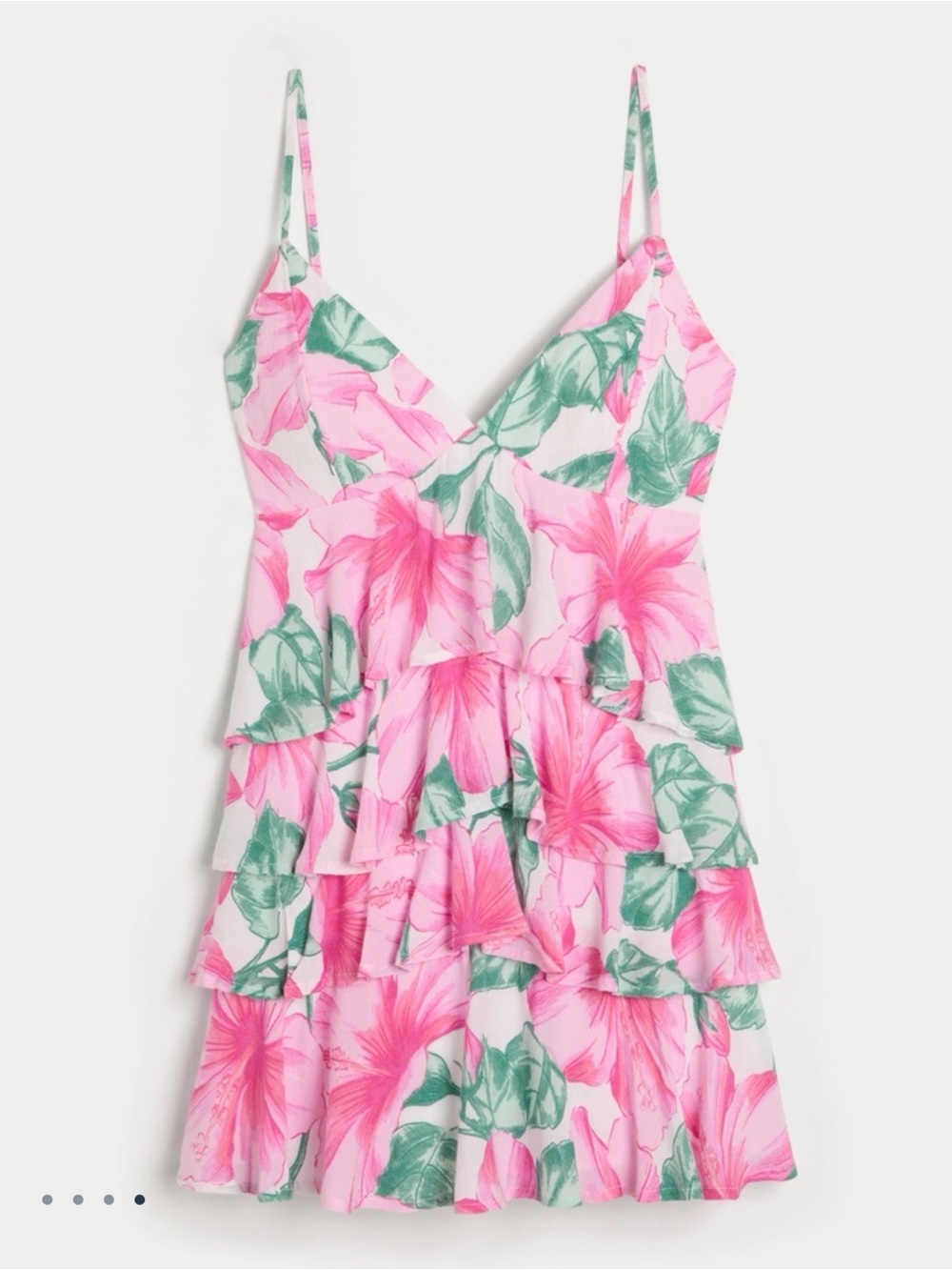 Hollister Women’s V-Neck Ruffled Tier Babydoll Mini Dress
